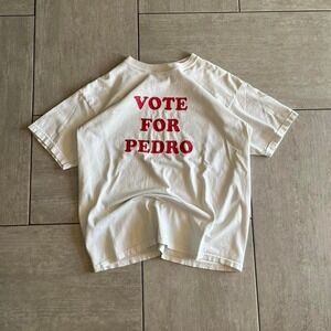 Napoleon Dynamite Vote For Pedro Movie Promo White Graphic T Shirt XL SH0357